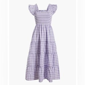 Hill House Ellie Nap Dress XXS Lilac Clip Dot Check